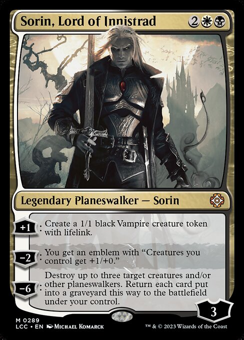 Sorin, Lord of Innistrad highlighted card art