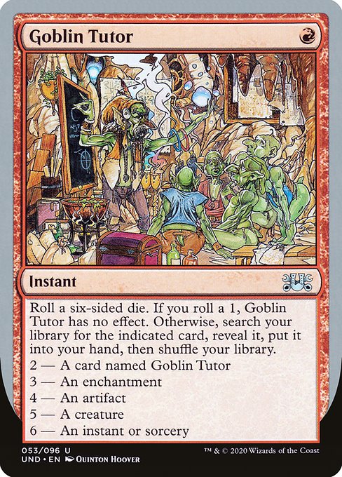 Goblin Tutor highlighted card art