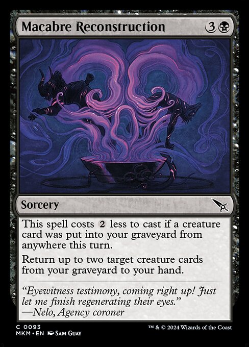 Macabre Reconstruction highlighted card art