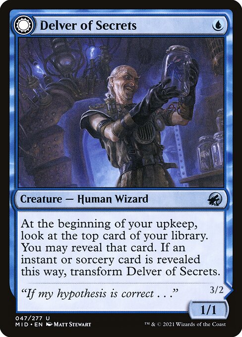 Delver of Secrets // Insectile Aberration from Innistrad: Midnight Hunt
