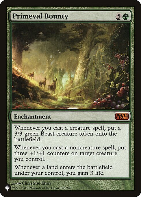 Primeval Bounty from The List