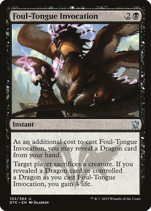 Foul-Tongue Invocation from Dragons of Tarkir