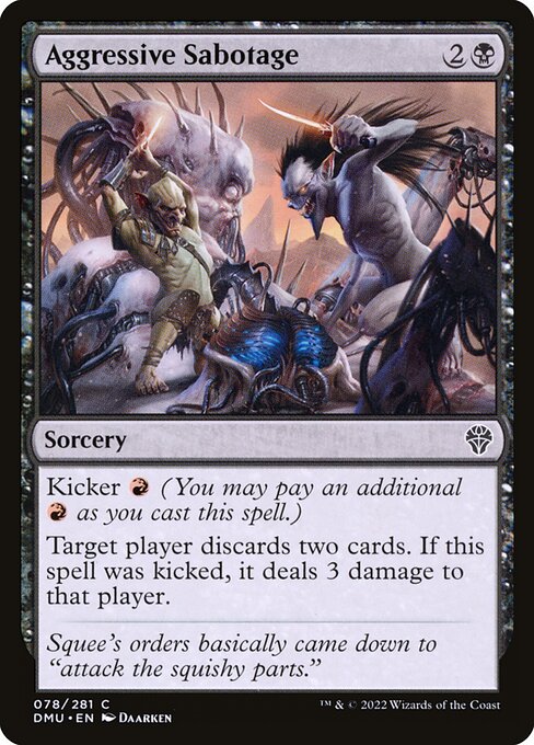 Aggressive Sabotage highlighted card art
