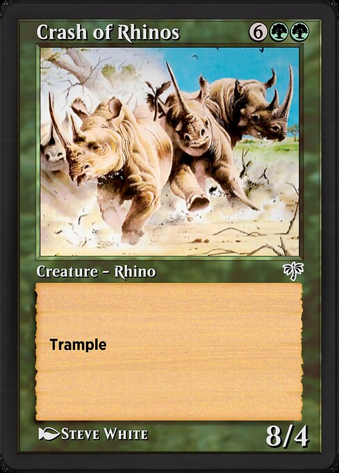 Crash of Rhinos highlighted card art