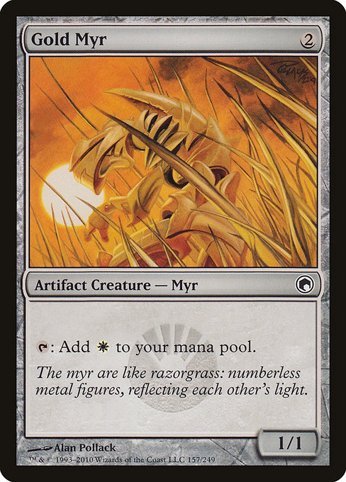 Gold Myr from Scars of Mirrodin