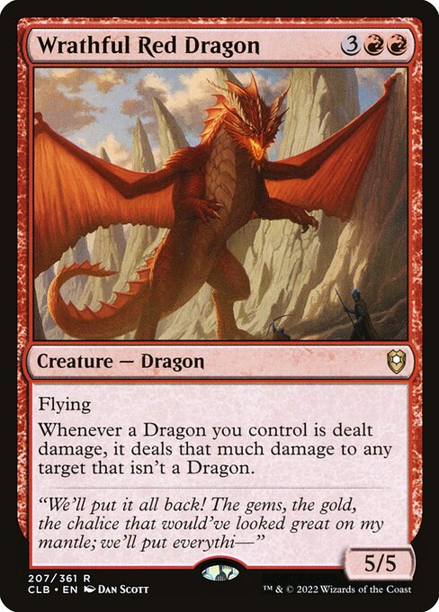 Wrathful Red Dragon from Commander Legends: Battle for Baldur's Gate