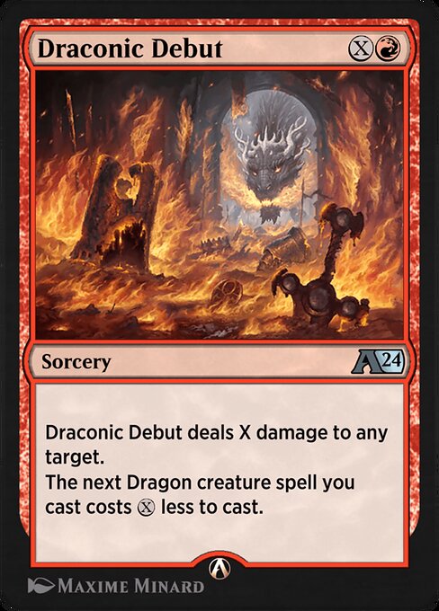 Draconic Debut highlighted card art