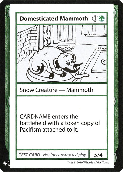 Domesticated Mammoth from Mystery Booster Playtest Cards 2019