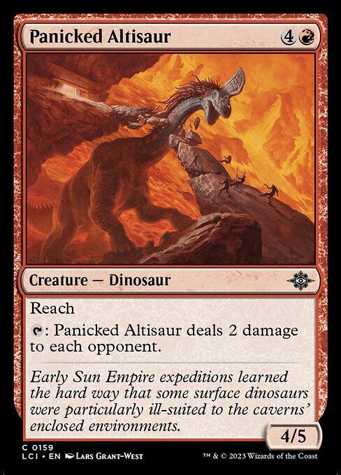 Panicked Altisaur highlighted card art