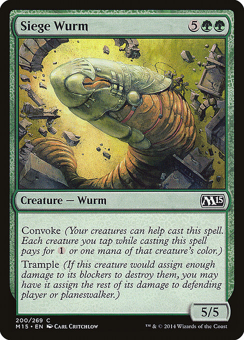 Siege Wurm from Magic 2015