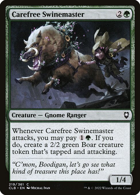 Carefree Swinemaster highlighted card art