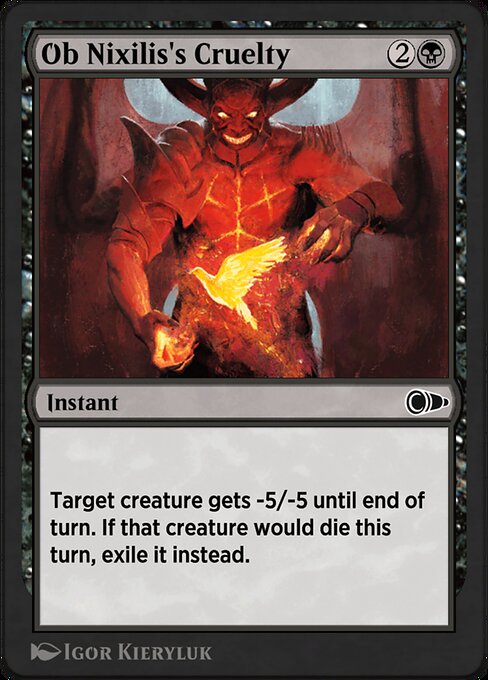 Ob Nixilis's Cruelty highlighted card art