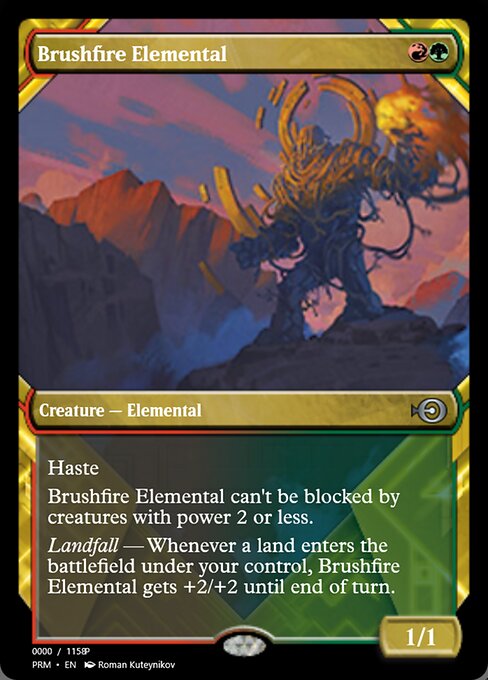 Brushfire Elemental highlighted card art
