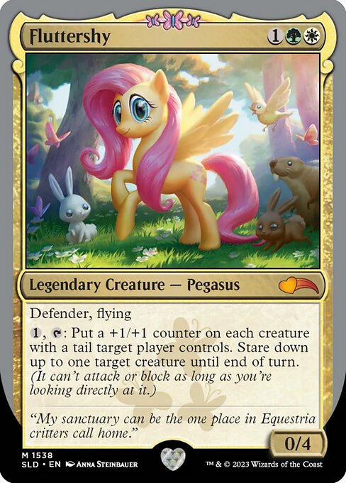 Fluttershy highlighted card art