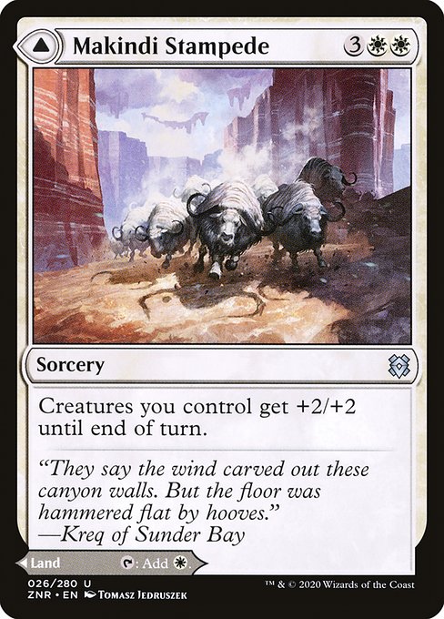 Makindi Stampede // Makindi Mesas from Zendikar Rising
