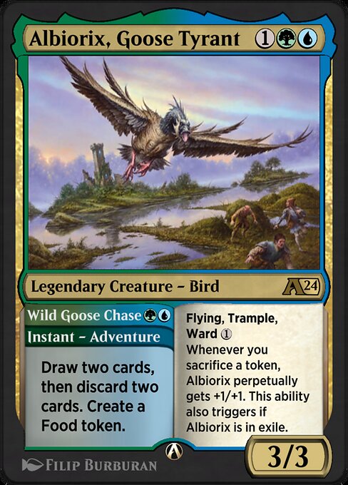 Albiorix, Goose Tyrant // Wild Goose Chase highlighted card art