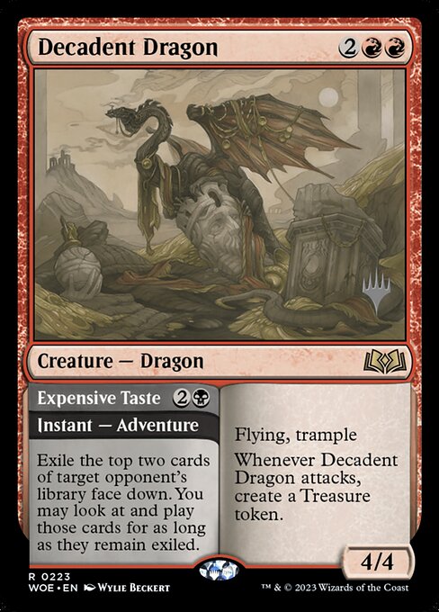 Decadent Dragon // Expensive Taste from Wilds of Eldraine Promos