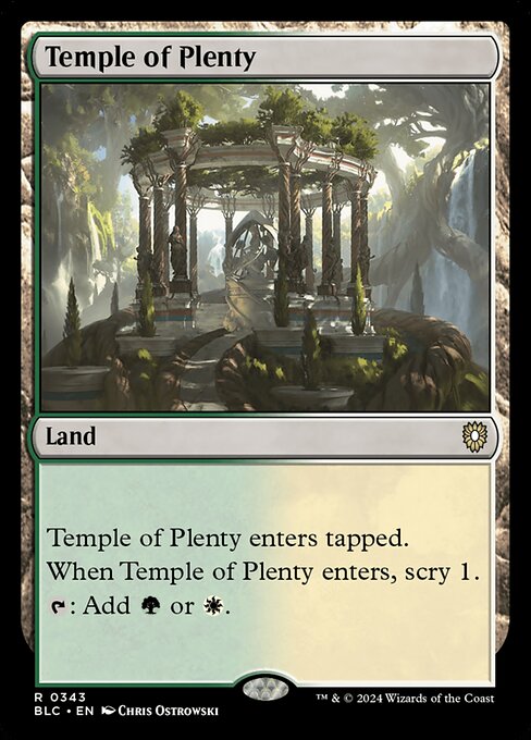 Temple of Plenty from Bloomburrow Commander