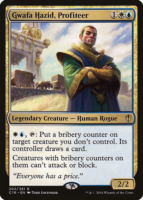 Gwafa Hazid, Profiteer from Commander 2016
