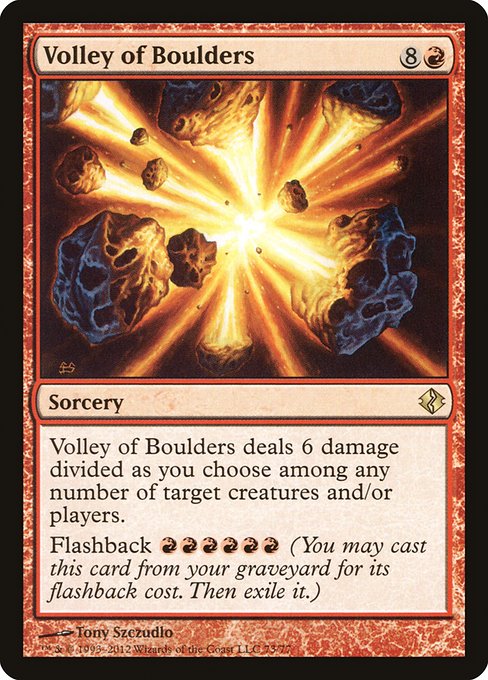 Volley of Boulders highlighted card art