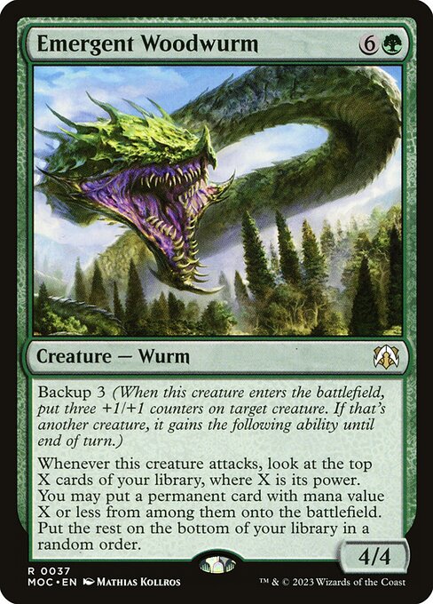 Emergent Woodwurm highlighted card art