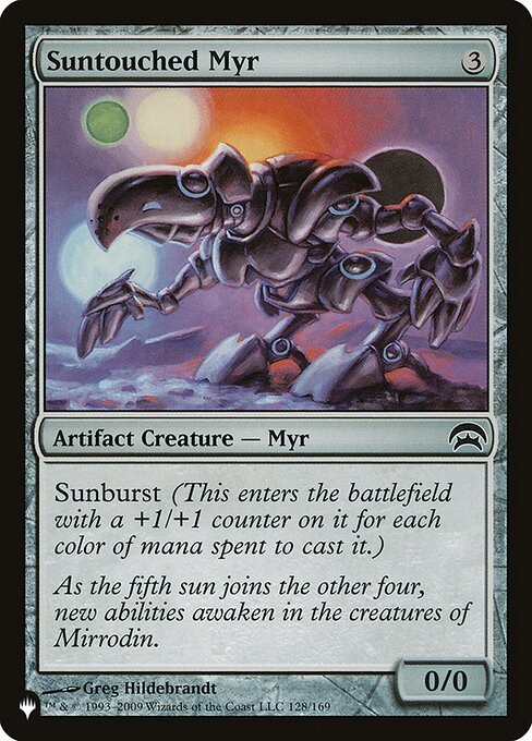 Suntouched Myr highlighted card art
