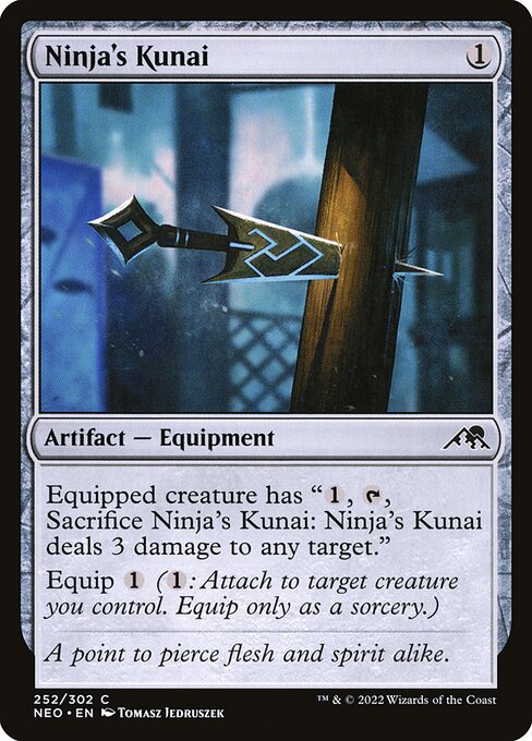 Ninja's Kunai highlighted card art