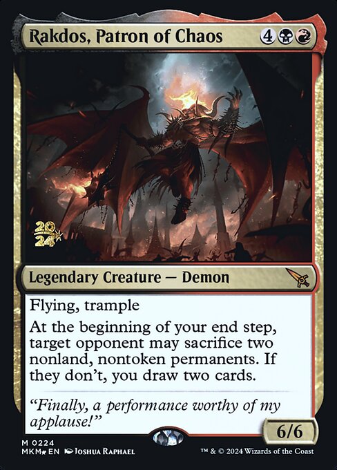 Rakdos, Patron of Chaos from Murders at Karlov Manor Promos