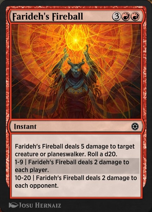 Farideh's Fireball highlighted card art