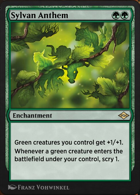 Sylvan Anthem highlighted card art
