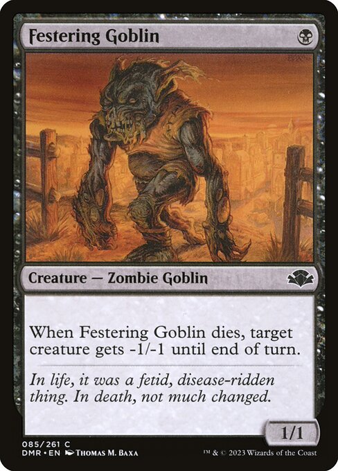 Festering Goblin highlighted card art