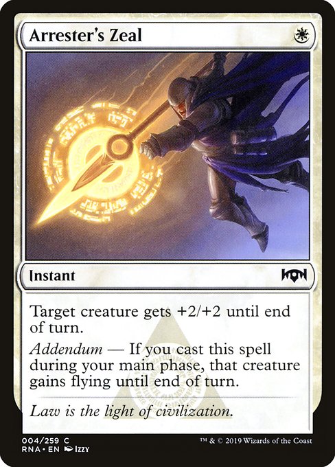 Arrester's Zeal from Ravnica Allegiance