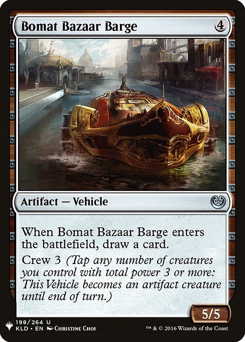 Bomat Bazaar Barge from The List