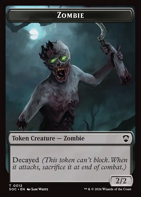 Zombie from Secrets of Strixhaven Commander Tokens