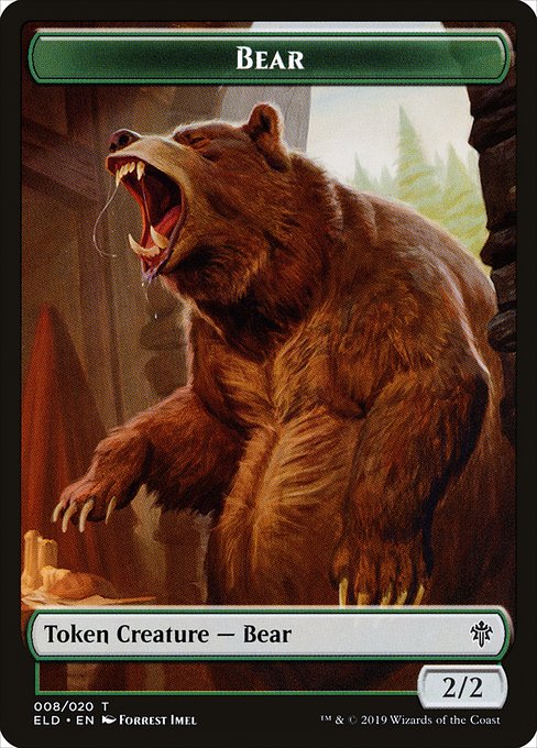 Bear from Throne of Eldraine Tokens