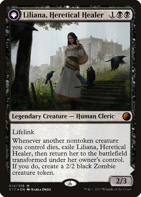 Liliana, Heretical Healer // Liliana, Defiant Necromancer from From the Vault: Transform