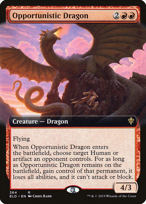 Opportunistic Dragon from Throne of Eldraine