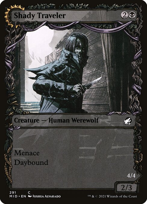 Shady Traveler // Stalking Predator from Innistrad: Midnight Hunt