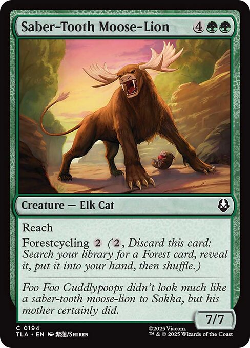 Saber-Tooth Moose-Lion highlighted card art