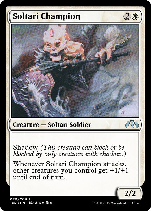 Soltari Champion highlighted card art