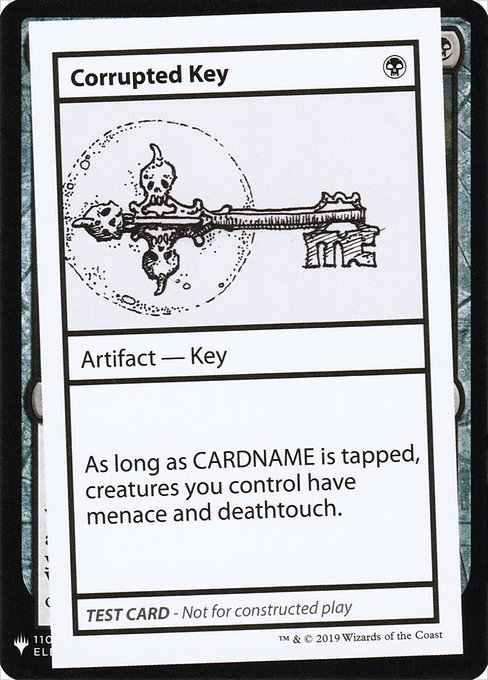 Corrupted Key from Mystery Booster Playtest Cards 2019