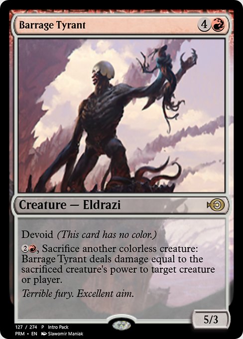 Barrage Tyrant highlighted card art