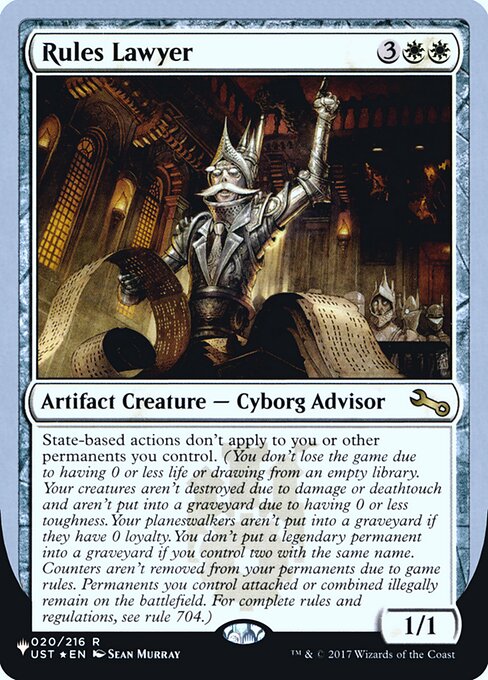 Rules Lawyer highlighted card art
