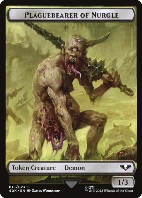 Plaguebearer of Nurgle from Warhammer 40,000 Tokens