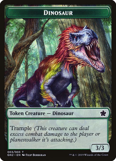 Dinosaur from Game Night 2019 Tokens