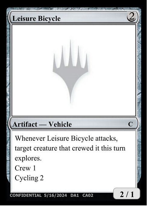 Leisure Bicycle highlighted card art