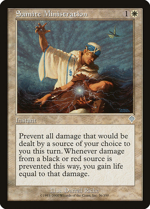 Samite Ministration highlighted card art