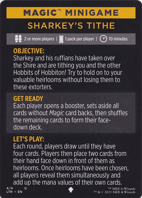 Sharkey's Tithe // Sharkey's Tithe (cont'd) from The Lord of the Rings: Tales of Middle-earth Minigames