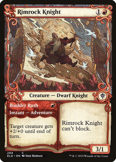 Rimrock Knight // Boulder Rush from Throne of Eldraine