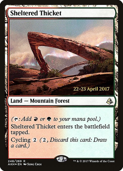 Sheltered Thicket from Amonkhet Promos